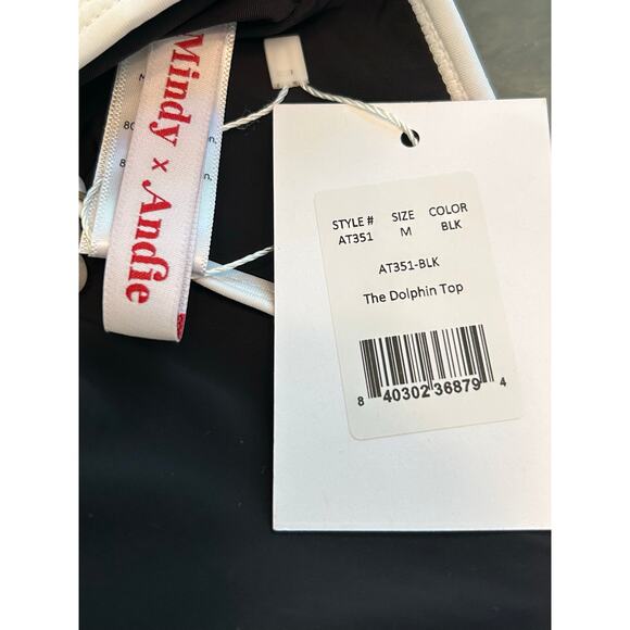 Andie Swim The Dolphin Bikini Top in Black M NWT - Picture 3 of 4